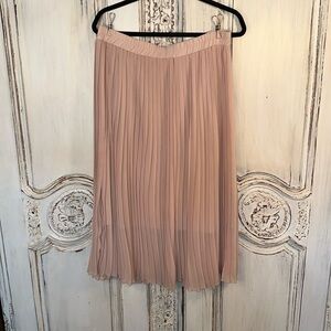 Adiva Beautiful Blush Mini Pleated Midi Skirt Fairycore Feminine Victorian